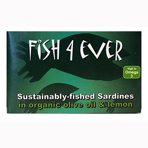 Fish 4 Ever Whole Sardines in Organic Lemon & Olive Oil 120g von Fish4ever
