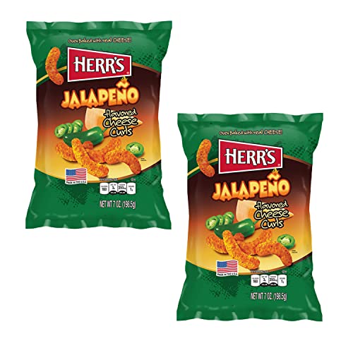 2 x Herr's Jalapeno Cheese Curls | Vorteilspack von Fisher's Sweet Shop