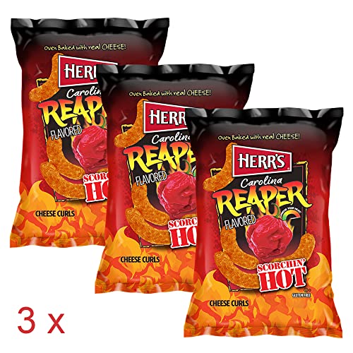 3x Herrs Carolina Reaper Baked Cheese Curls 3x Herrs Carolina Reaper Baked Cheese Curls von Fisher's Sweet Shop