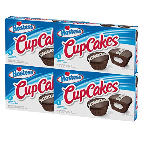 Fisher's Sweet Shop 4 x Hostess Cup Cakes Frosted Chocolate | 4 Packungen Cup Cakes Frosted Chocolate a 360g | Cup Cakes Vorteilspack von Fisher's Sweet Shop