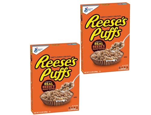 Fisher's Sweet Shop Reese's Puffs 320g - 2er Pack | Zerealien mit Reese's Erdnussbutter-Geschmack und Hershey's Kakao | Vorteilsangebot Fisher's Sweet Shop Reese's Puffs 320g - 2er Pack | Zerealien mit Reese's Erdnussbutter-Geschmack und Hershey's Kakao | Vorteilsangebot von Fisher's Sweet Shop