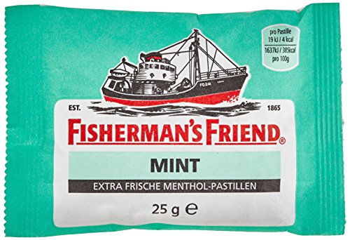 Fisherman's Friend Mint mit Zucker - Hustenbonbons, 4er Pack (4x 25 g) von Fisherman's Friend
