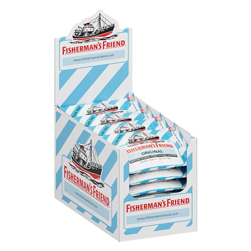 Fisherman's Friend Original zuckerfreie Süßigkeiten, komprimiert ohne Zucker, 24 Stück à 25 g (insgesamt 600 g) von Fisherman's Friend