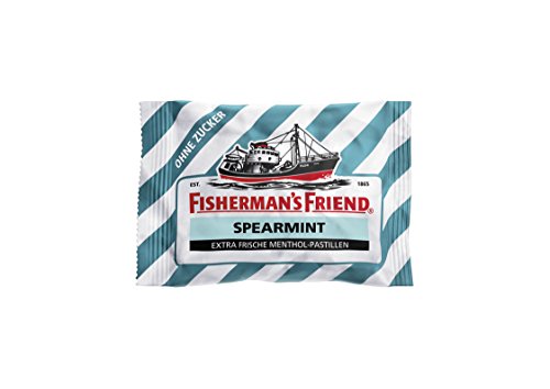 Fisherman's Friend Spearmint ohne Zucker, 12er Pack (12 x 25 g) von Fisherman's Friend