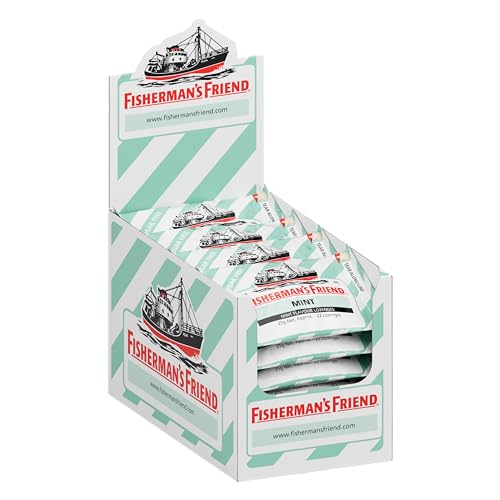 Fisherman's Friend Zuckerfreie Minze, zuckerfreie Süßigkeiten, 24 Stück à 25 g (insgesamt 600 g) von Fisherman's Friend