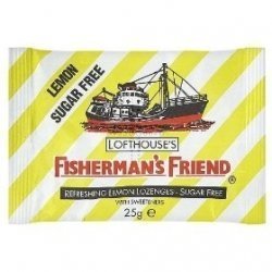 THREE PACKS of Fishermans Friend Lozenges Lemon Sugar-Free with Sweeteners 25g by Fisherman's von Fisherman's