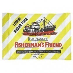 THREE PACKS of Fishermans Friend Lozenges Lemon Sugar-Free with Sweeteners 25g by Fisherman's THREE PACKS of Fishermans Friend Lozenges Lemon Sugar-Free with Sweeteners 25g by Fisherman's von Fisherman's