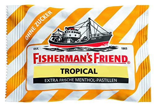 Fisherman's Friend Tropical ohne Zucker, 8er Pack (8 x 25 g) von Fishermans Friend