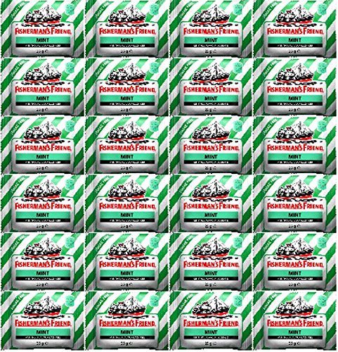 Fishermans Friend Zuckerfreie Minze Menthol Lutschtabletten, 25 g, 24 Packungen von Fishermans Friend