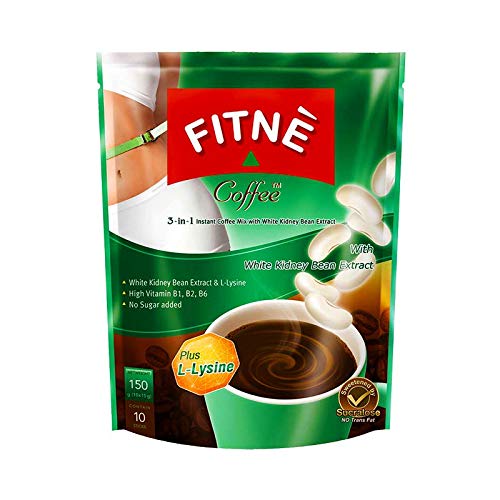 Fitnè Kaffe Kaffee mit Weiße Kidneybohnen Extrakt Fitne Coffe with Kidney Bean Extract 10er Pack (150g) von Fitnè