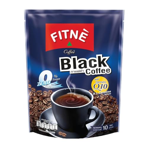 Kaffee FiTNE mit Coenzym Q-10 + L-Carnitin 50g Instant Black Coffee Zero Zucker von Fitne