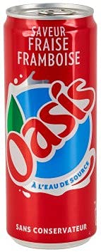 Oasis Fraise Framboise (24 x 0,33 Liter blik BE) inkl. gratis Fivestar kugelschreiber von Fivestar