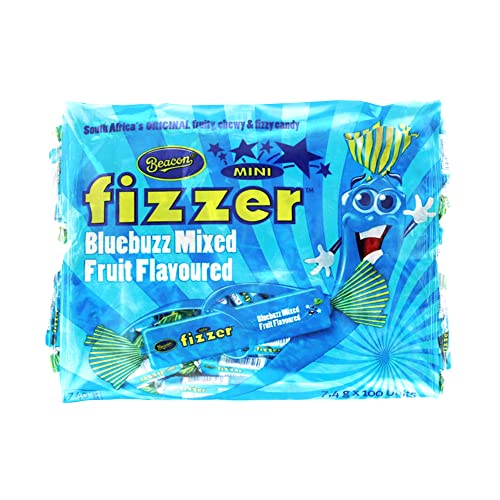 Mini Fizzer - Original Süßigkeiten in Großpackung - 7,4 g, 100 einzeln verpackte Süßigkeiten, Bluebuzz gemischte Fruchtgeschmack von Fizzer