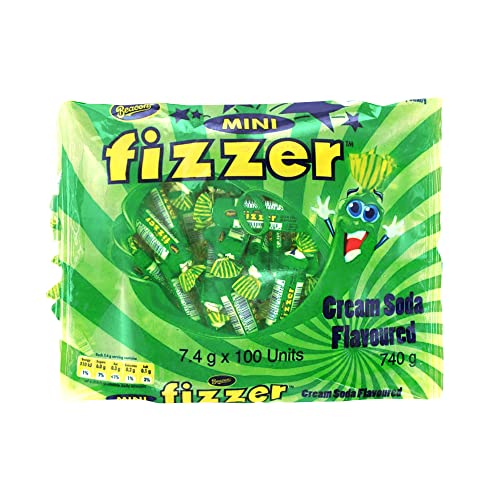 Mini Fizzers - 100 Individually Wrapped Sweets, Cream Soda Flavour von Fizzer
