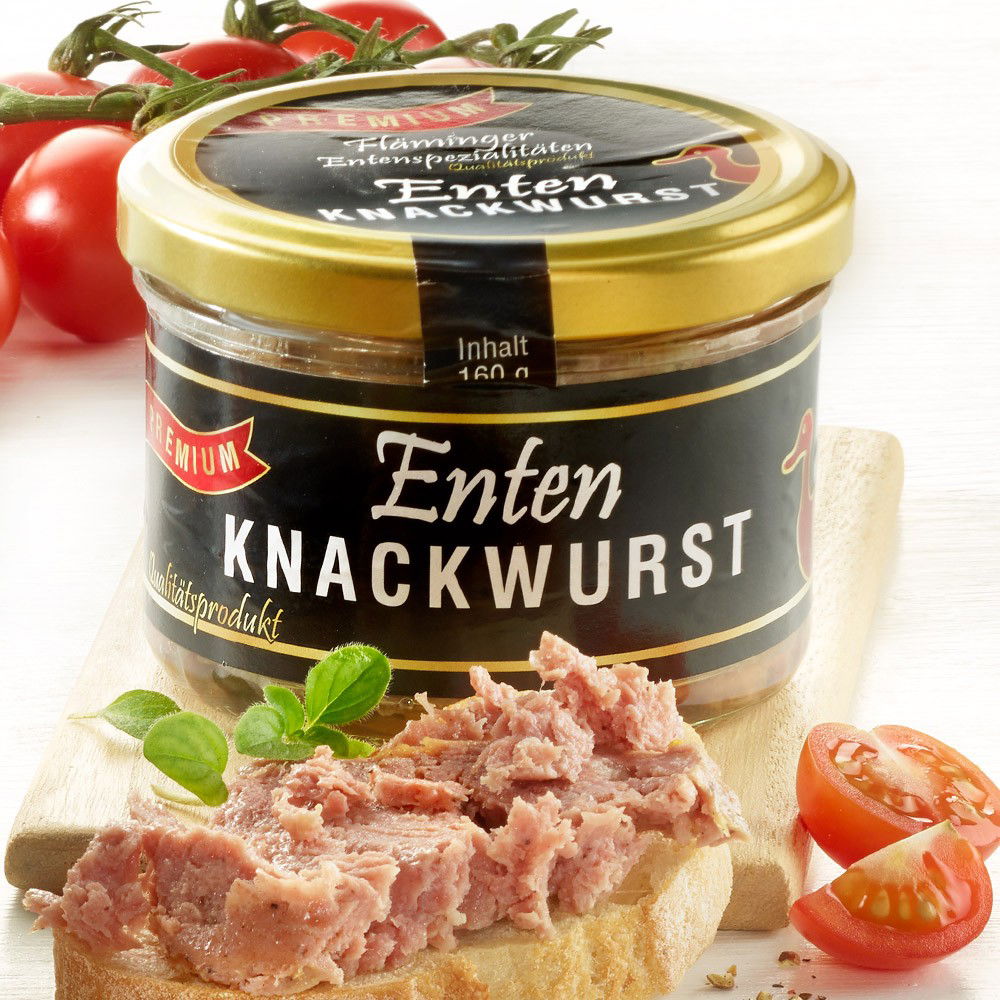 Enten-Knackwurst im Glas Enten-Knackwurst im Glas von Fläminger Entenspezialitäten