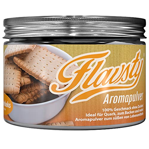 Flavsty® Geschmackspulver Butterkeks - Veganes Geschmackspulver ohne Zucker - Aromapulver - Flavorpowder von Flavsty