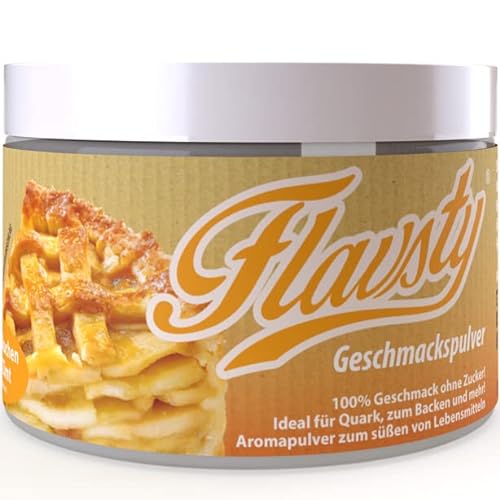 Flavsty® Geschmackspulver Apfel Zimt - Apfelstrudel Apfelkuchen - Veganes Geschmackspulver ohne Zucker von Flavsty