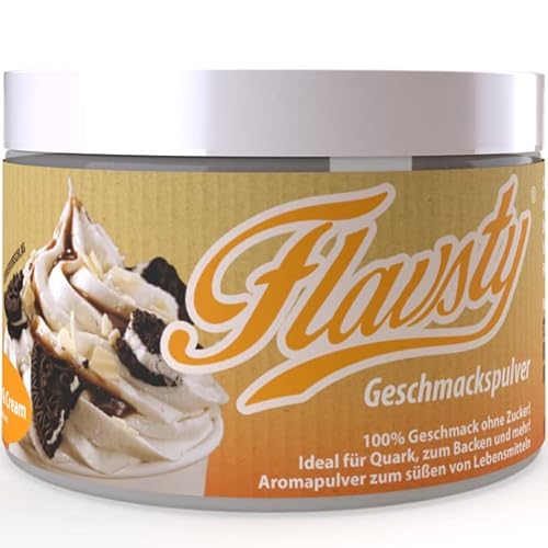 Flavsty® Geschmackspulver Cookies & Cream - Veganes Geschmackspulver ohne Zucker - Aromapulver - Flavorpowder von Flavsty