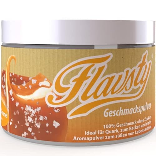 Flavsty® Geschmackspulver Salted Caramel - Veganes Geschmackspulver ohne Zucker - Aromapulver - Flavorpowder von Flavsty