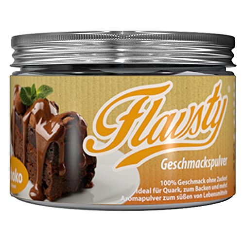 Flavsty® Geschmackspulver Schokolade - Veganes Geschmackspulver ohne Zucker - Aromapulver - Flavorpowder von Flavsty