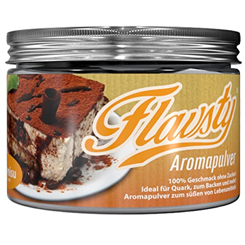 Flavsty® Geschmackspulver Tiramisu - Veganes Geschmackspulver ohne Zucker - Aromapulver - Flavorpowder von Flavsty