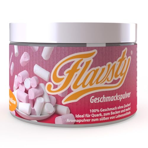 Flavsty® Geschmackspulver - Veganes Geschmackspulver ohne Zucker - Aromapulver - Flavorpowder (Marshmallow) von Flavsty