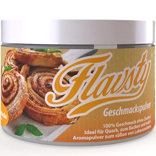 Flavsty® Geschmackspulver Zimtschnecke - Veganes Geschmackspulver ohne Zucker - Aromapulver - Flavorpowder von Flavsty