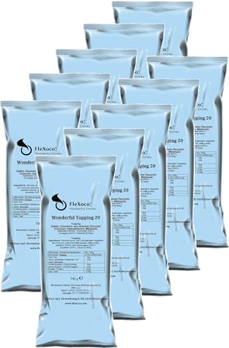 FleXoco Topping 20 10 x 750g | Automatenfähiges Milchpulver, Süß, Kaffee Topping von FleXoco