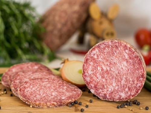 Original Eichsfelder Feldgieker 330g I Fleischerei Weber I Regionale Spezialität I Schlachtwarm verarbeitet I Eigene Schlachtung I Naturgewürze I Luftgetrocknet I ca. 3 Monate gereift von Fleischerei Weber GmbH