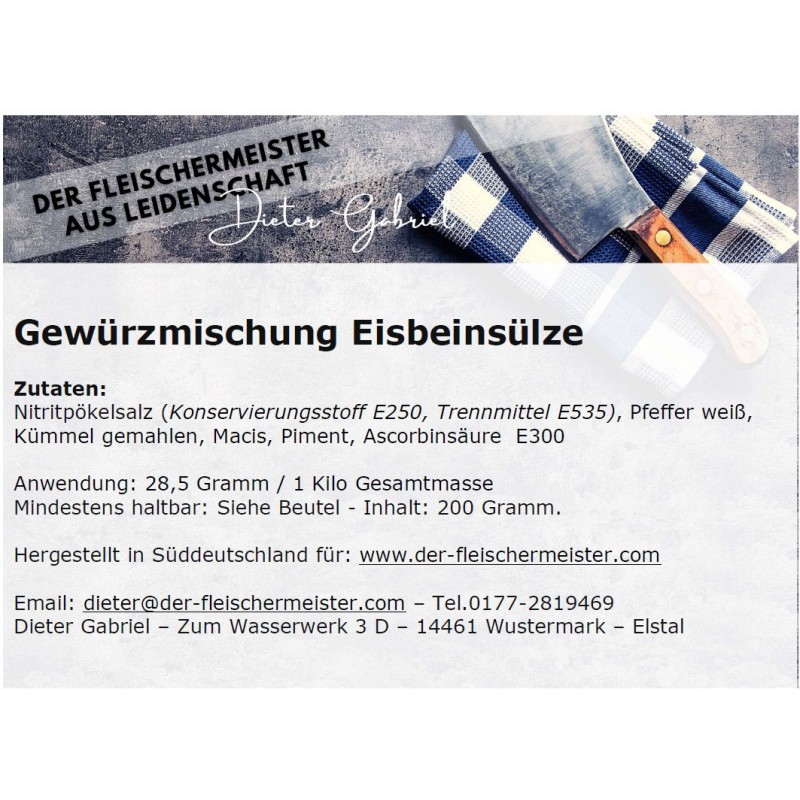 Gew?rzmischung Eisbeins?lze von Fleischermeister aus Leidenschaft