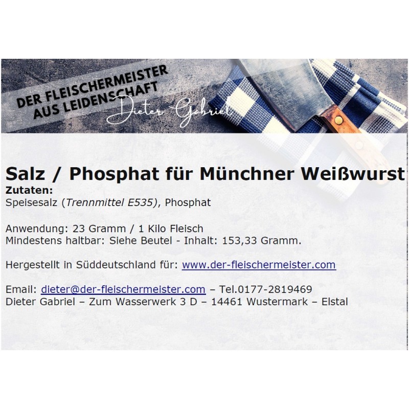 Gew?rzmischung M?nchner Wei?wurst (Wei?wurst M?nchner Art) von Fleischermeister aus Leidenschaft