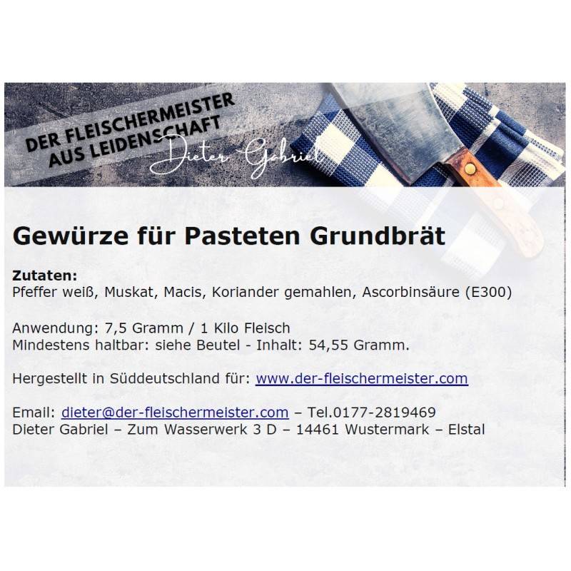 Gew?rzmischung Pasteten Grundbr?t von Fleischermeister aus Leidenschaft