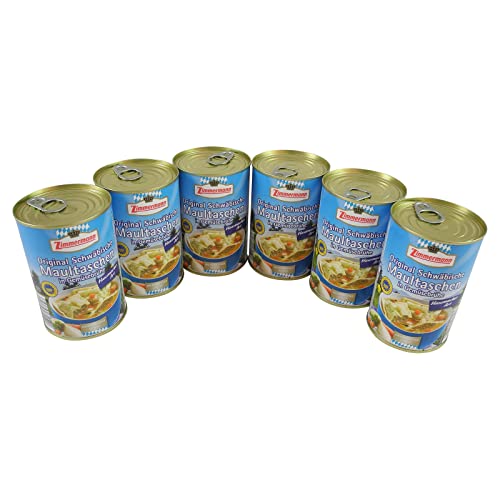 Schwäbische Maultaschen-Suppe 6er Pack (6 Dosen à 400 ml) von Fleischwerke Zimmermann
