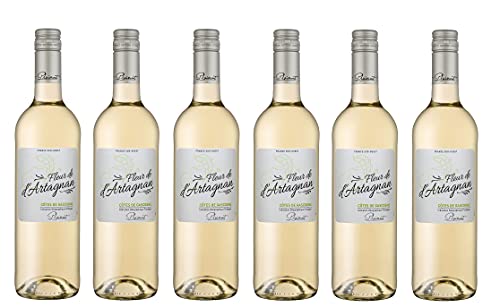 6x 0,75l - 2023er - Fleur de d'Artagnan - Blanc - Côtes de Gascogne I.G.P. - Frankreich - Weißwein trocken 6x 0,75l - 2023er - Fleur de d'Artagnan - Blanc - Côtes de Gascogne I.G.P. - Frankreich - Weißwein trocken von Fleur de d'Artagnan