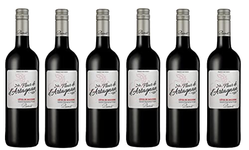 6x 0,75l - 2023er - Fleur de d'Artagnan - Rouge - Côtes de Gascogne I.G.P. - Frankreich - Rotwein trocken 6x 0,75l - 2023er - Fleur de d'Artagnan - Rouge - Côtes de Gascogne I.G.P. - Frankreich - Rotwein trocken von Fleur de d'Artagnan