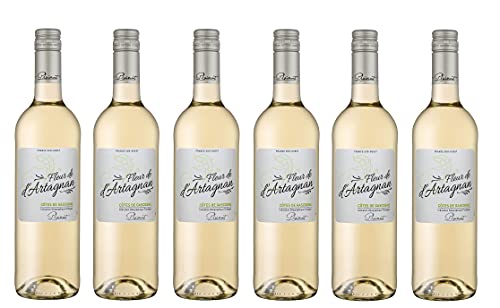 6x 0,75l - Fleur de d'Artagnan - Blanc - Côtes de Gascogne I.G.P. - Frankreich - Weißwein trocken von Fleur de d'Artagnan