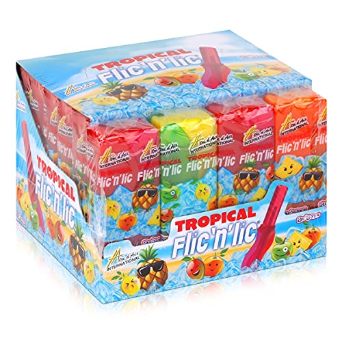 Flic'n'lic Lutscher Tropical 24 Stück 336g - Doppelter Fruchtgeschmack von Flic´n´lic