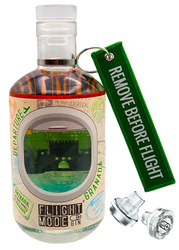 Exklusiver FLIGHT MODE GIN Granada Edition | 0,5L | Blutorange und Mandarine | mit frischen Noten von Rosmarin und grüner Minze | World Gin Awards Silber 2023 von Flight Mode Gin