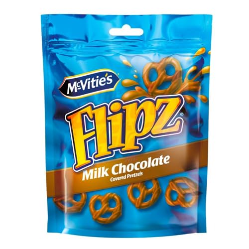 McVitie's Flipz Milk Chocolate Brezel, knusprige Salzbrezeln mit Milchschokolade, Salzgebäck mit süß-salzigem Geschmack für einzigartigen Knabberspaß, 1x90 g McVitie's Flipz Milk Chocolate Brezel, knusprige Salzbrezeln mit Milchschokolade, Salzgebäck mit süß-salzigem Geschmack für einzigartigen Knabberspaß, 1x90 g von Flipz
