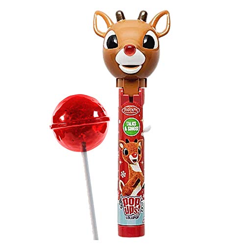 Classic Christmas Pop Up Lutscher Rudolph die rote Nase Rentier Etui Halter Geschenkset, Strumpffüller für Kinder, 12 g von Flix