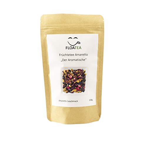 Floatea Früchtetee Amaretto - Vegan Organic Tee - Früchtetees lose als Geschenk Ideen Set 100.00 Gramm von Floatea