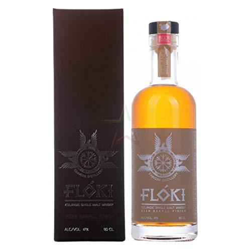 Flóki Icelandic Single Malt Whisky BEER BARREL Finish 47% Volume 0,5l in Geschenkbox Whisky von Flóki