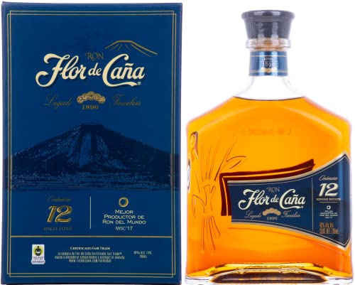 Flor de Caña Centenario 12 Years Old 40% Volume 0,7l in Geschenkbox Rum von Flor de Cana