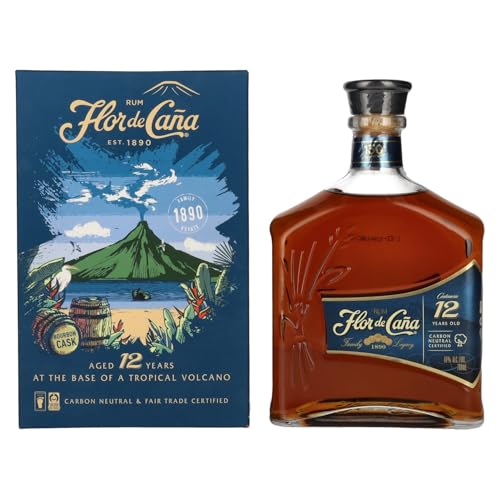 Flor de Caña Centenario 12 Years Old 40% Volume 0,7l in Geschenkbox Rum von Flor de Cana