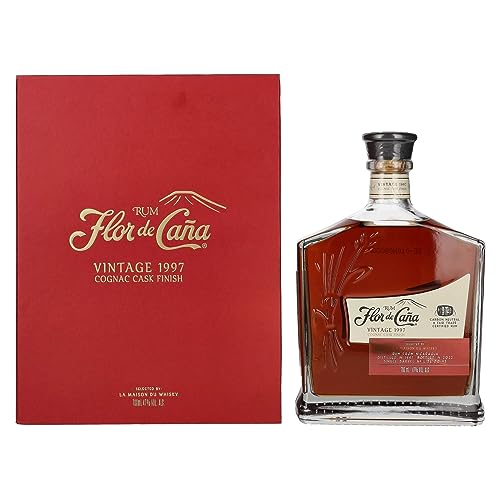 Flor de Caña Rum Cognac Cask Finish Vintage 1997 47% Vol. 0,7l in Geschenkbox von Flor de Caña