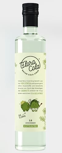 Flora Cola Sirup - natürliche Cola - 100% VEGAN - ohne Koffeein - in der 0,50 lt Recycling Glasflasche mit Ausgiesser - Made in Austria (1) von Flora Cola