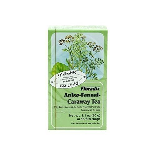 Floradix Tee Anis Fenchel und Kümmen biologisch 15 Beutel (4er Pack) von Floradix