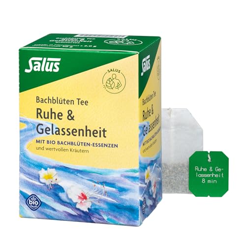 Salus - Bachblüten Tee 1x 15 Filterbeutel (30g) - Ruhe und Gelassenheit - mit Bio Bachblüten Essenzen und wertvollen Gewürzen und Früchten - Kräutertee von Floradix