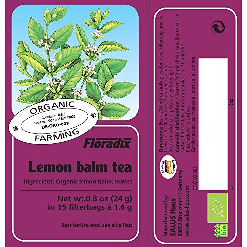 Zitronenmelissen Tee bio 15 FB (24 g) von Floradix