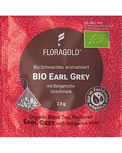 Bio Schwarztee Earl Grey 100er Pyramidenbeutel von Floragold von Floragold